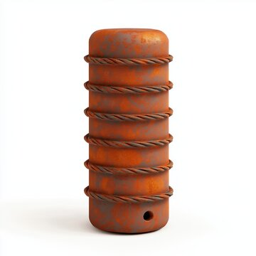 Anti-personnel mine, isolated on white background, 3D illustration