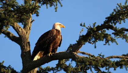  Eagle Soaring High Above the Forest