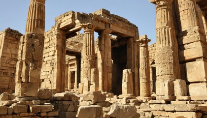  Ancient ruins under a clear sky
