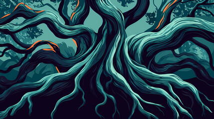 Obraz premium Enchanted Forest: The Tree's Embrace