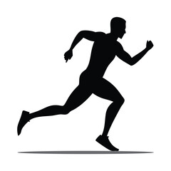 Vector logo of a running athlete, ideal for sport branding and dynamic designs.
