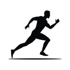 Vector logo of a running athlete, ideal for sport branding and dynamic designs.