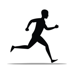 Vector logo of a running athlete, ideal for sport branding and dynamic designs.