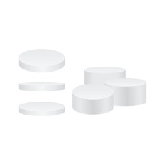 3d podium icon isolated on white background