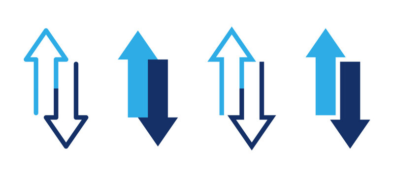 Arrow up and arrow down set
