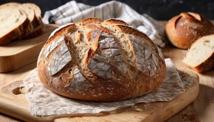  Baked to perfection  A loaf of artisan bread