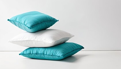 Fototapeta premium A trio of pillows stacked in style