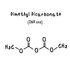 chemical structure of Dimethyl Dicarbonate illustration