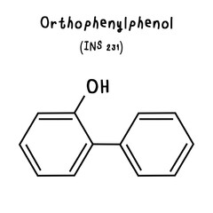 chemical structure of Orthophenylphenol illustration