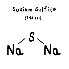 chemical structure of Sodium Sulfite illustration