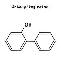 chemical structure of Orthophenylphenol illustration