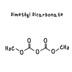 chemical structure of Dimethyl Dicarbonate illustration