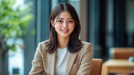 Fototapeta premium オフィスで働くプロフェッショナルな女性/ Professional Woman Working in an Office