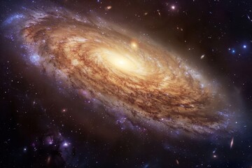 Fototapeta premium A Spiral Galaxy in a Starry Night Sky