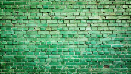 Weathered green brick wall with textured surface , vintage, aged, background, weathered, rough,...