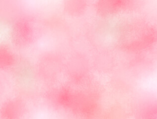 グラデーションを水彩風に加工した抽象的なピンク色の背景イラスト