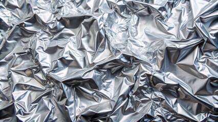 Bright silver foil texture background with metallic shine and smooth surface, shiny, reflective, metallic, texture, backdrop