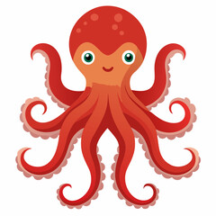 octopus cartoon , octopus vector silhouette logo icon