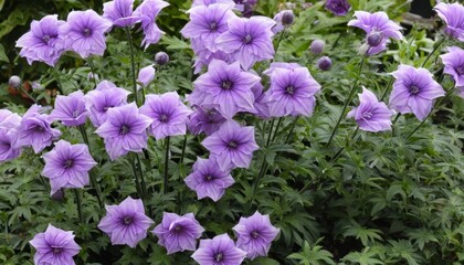  Vibrant purple flowers in bloom