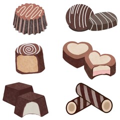 Illustration of chocolate used for decorating the work.