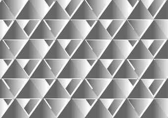 Obraz premium Seamless pattern of white triangles on a gray background. Vector illustration