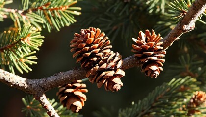  Autumns bounty on a pine branch
