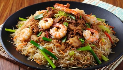  Delicious Asian stirfry with shrimp and beef