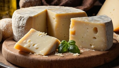  Deliciously aged cheese ready to be savored