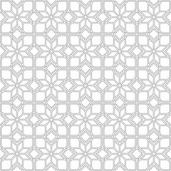 Seamless geometric pattern with square shapes and 8-pointed stars. Suitable for graphic design, interior decoration, textiles, printing, etc
