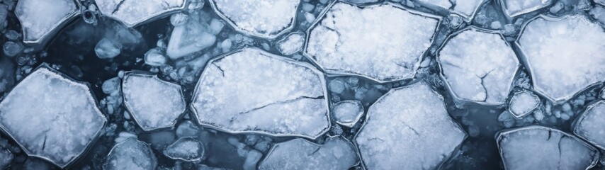 Obraz premium Icy Lake Texture, closeup of smooth frozen lake surfaces featuring delicate cracks and bubbles, perfect for a minimalist winter backdrop, exuding serenity and chill.