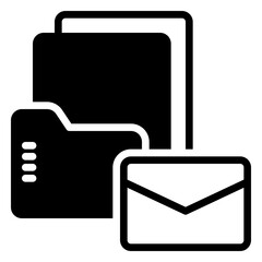 Email icon, glyph icon style