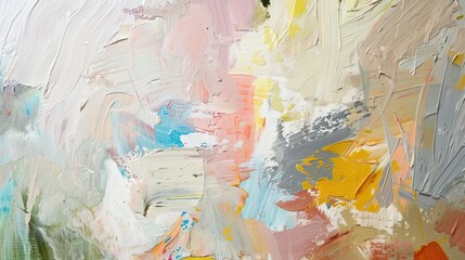 Fototapeta premium A colorful oil painting with a lively mix of vibrant hues serves as a best-seller a bstract background or a dynamic wallpaper