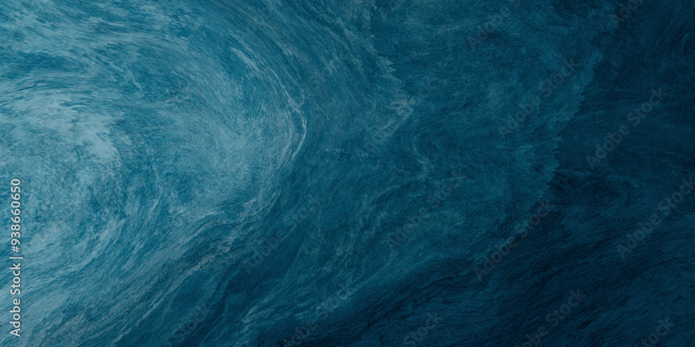 Aufkleber abstract watercolor paint background by gradient deep blue color with liquid fluid grunge texture fo