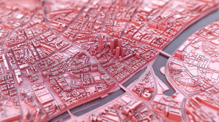 Obraz premium Close-Up of Red City Diorama