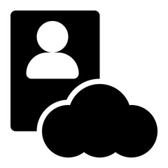 cloud identity, cloud user, cloud administrator, cloud computing, identity, user, admin solid or glyph icon