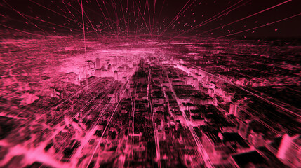 Pink City Light Explosion