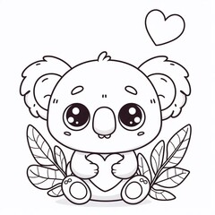 Naklejka premium Ausmalbild Koala