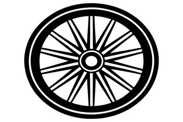 Fototapeta premium Wheel silhouette, Simple Gear wheel collection, Cogwheel, Gear icon. Vector illustration