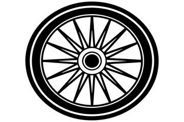 Fototapeta premium Wheel silhouette, Simple Gear wheel collection, Cogwheel, Gear icon. Vector illustration