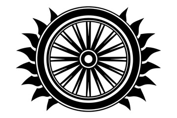 Wheel silhouette, Simple Gear wheel collection, Cogwheel, Gear icon. Vector illustration


