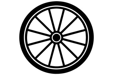 Fototapeta premium Wheel silhouette, Simple Gear wheel collection, Cogwheel, Gear icon. Vector illustration