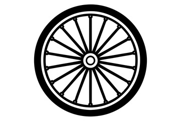 Fototapeta premium Wheel silhouette, Simple Gear wheel collection, Cogwheel, Gear icon. Vector illustration