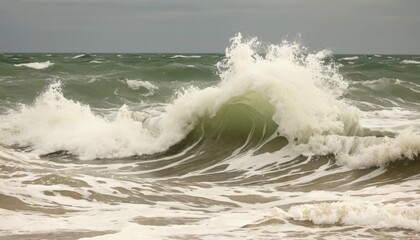 Obraz premium Powerful ocean wave perfect for adventure or naturethemed content
