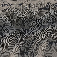 Abstract black and white wavy line pattern