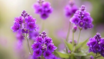 Obraz premium Blooming with beauty A closeup of vibrant purple flowers
