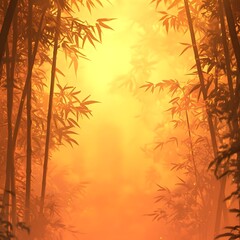 Obraz premium Forest and Mountain Sunsets and Sunrise with Nature Elements in Seasonal Colors.