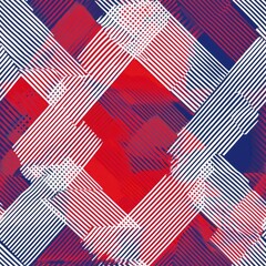 Fototapeta premium Abstract geometric pattern with vibrant colors and stripes