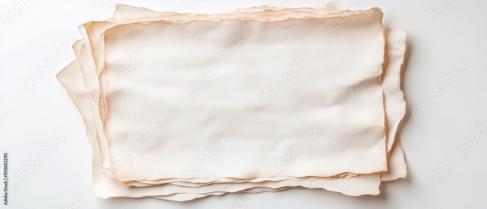 Poster a stack of white paper with a blank space in the middle