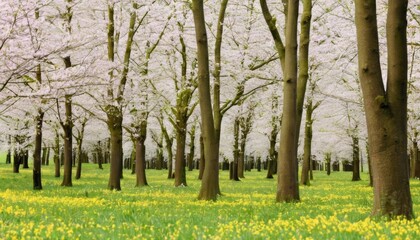  Enchanting blossom grove in a serene park