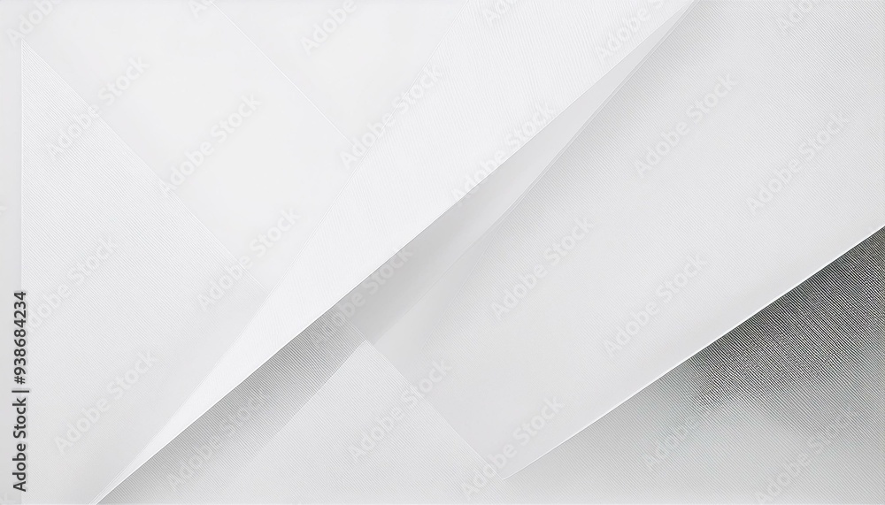 Poster soft light white abstract stage in elegant futuristic geometric style with simple lines and corners,